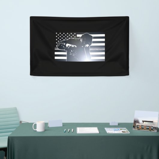 Lassen: De vlag van de dunne metale lijn Spandoek (Beurs)