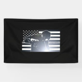 Lassen: De vlag van de dunne metale lijn Spandoek (Horizontaal)