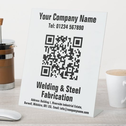 Lassen en fabriceren — KR Code Design Pedestal Sig Reclamebord Met Voetstuk (Insitu)