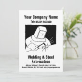 Lassen & Fabricatie Cartoon Design Kaart (Staand voorkant)