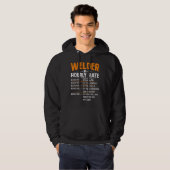 lassen Grappige lasser Uurtarief Hoodie (Voorkant volledig)