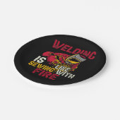 Lassen is als naaien met vuur papieren bordje (Gekanteld)