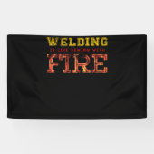 Lassen is als naaien met vuur spandoek (Horizontaal)