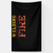 Lassen is als naaien met vuur spandoek (Verticaal)