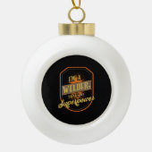 Lassen Keramische Bal Ornament (Voorkant)