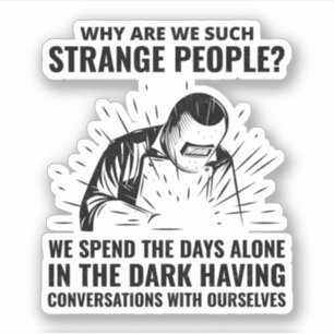 Lassen Lassen Metaal Funny fabricage Sticker