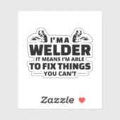 Lassen Lassen Metaal Funny fabricage Sticker (Vel)