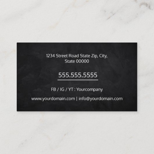 Lassen/lassen Visitekaartje (Achterkant)