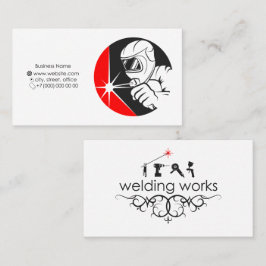 Lassen met lasmachine visitekaartje