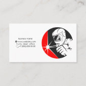 Lassen met lasmachine visitekaartje (Voorkant)