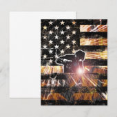 Lassen met vlaggen en -lichten bedankkaart (Voorkant / Achterkant)