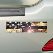 Lassen met vlaggen en -lichten bumpersticker (Op auto)