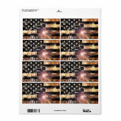 Lassen met vlaggen en -lichten etiket (Full Sheet)