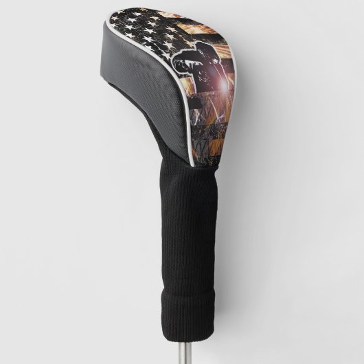 Lassen met vlaggen en -lichten golfheadcover (Schuin)