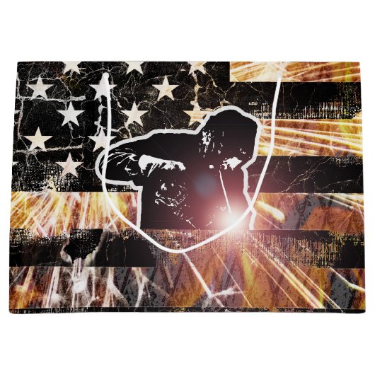 Lassen met vlaggen en -lichten groot cadeauzakje (Voorkant)