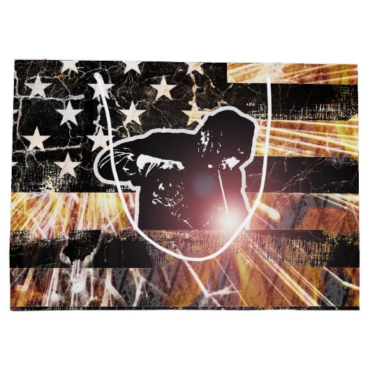 Lassen met vlaggen en -lichten groot cadeauzakje (Achterkant)