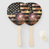 Lassen met vlaggen en -lichten handwaaier (Voorkant en achterkant)