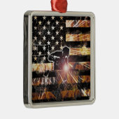 Lassen met vlaggen en -lichten metalen ornament (Rechts)