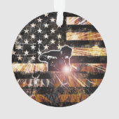 Lassen met vlaggen en -lichten ornament (achterkant)