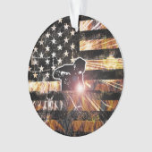 Lassen met vlaggen en -lichten ornament (voorkant)