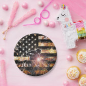 Lassen met vlaggen en -lichten papieren bordje (Feest)