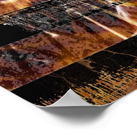 Lassen met vlaggen en -lichten poster (Hoek)