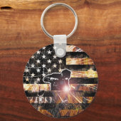 Lassen met vlaggen en -lichten sleutelhanger (Voorkant)