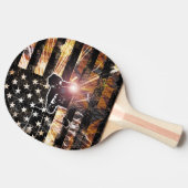 Lassen met vlaggen en -lichten tafeltennisbatje (Zijkant)