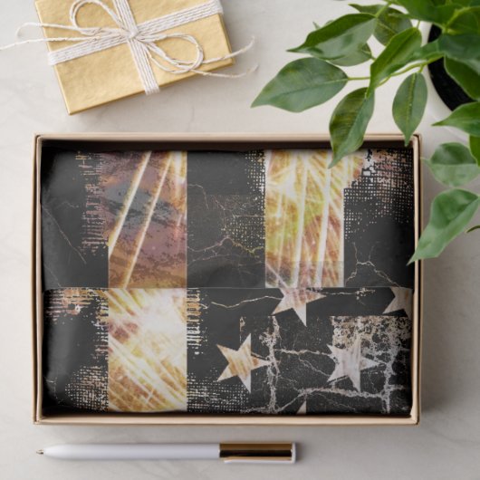 Lassen met vlaggen en -lichten tissuepapier (Geschenk)