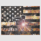 Lassen met vlaggen en -lichten tissuepapier (Voorkant)