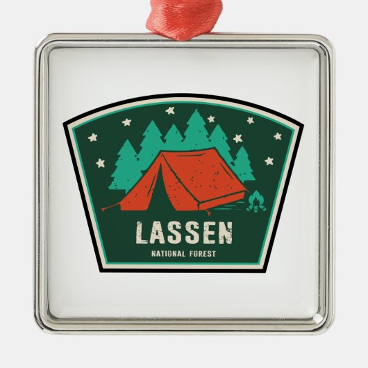 Lassen National Forest Camping Metalen Ornament (Voorkant)