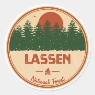 Lassen National Forest Ronde Sticker