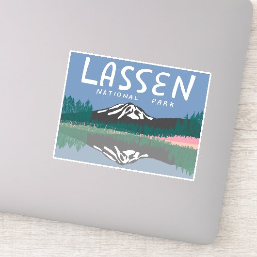 Lassen National Park Mountain Volcano California Sticker (Detail)