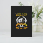 Lassen omdat ingenieurs ook helden nodig hebben | bedankkaart (Staand voorkant)