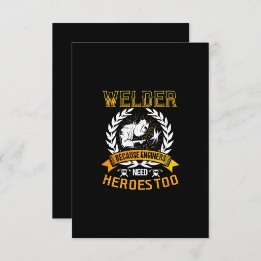 Lassen omdat ingenieurs ook helden nodig hebben | bedankkaart (Voorkant / Achterkant)