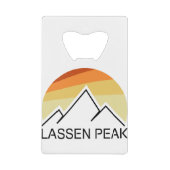 Lassen Peak California Retro Creditkaart Flessenopener (Voorkant)