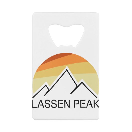 Lassen Peak California Retro Creditkaart Flessenopener (Voorkant)