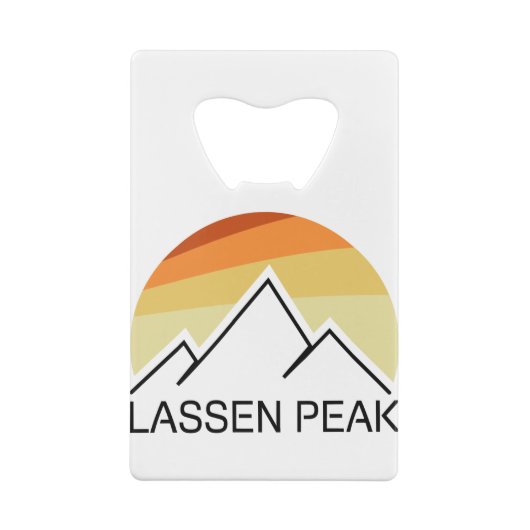 Lassen Peak California Retro Creditkaart Flessenopener (Achterkant)