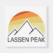 Lassen Peak California Retro Magneet (Voorkant)