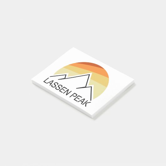 Lassen Peak California Retro Post-it® Notes (Schuin)