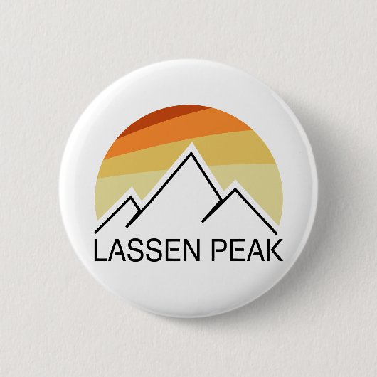 Lassen Peak California Retro Ronde Button 5,7 Cm (Voorkant)