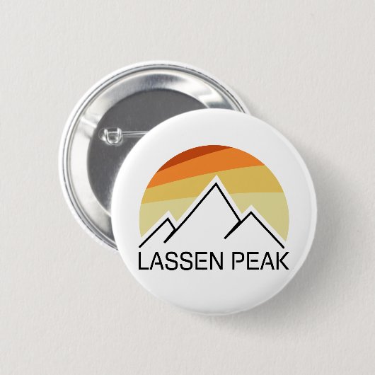 Lassen Peak California Retro Ronde Button 5,7 Cm (Voorkant /achterkant)