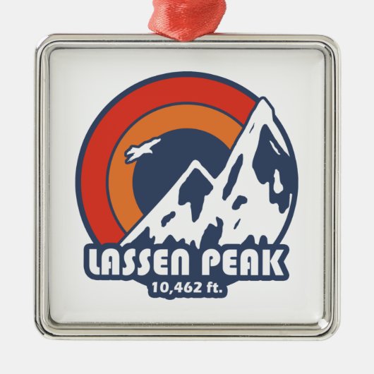Lassen Peak California Sun Eagle Metalen Ornament (Voorkant)