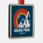 Lassen Peak California Sun Eagle Metalen Ornament (Rechts)