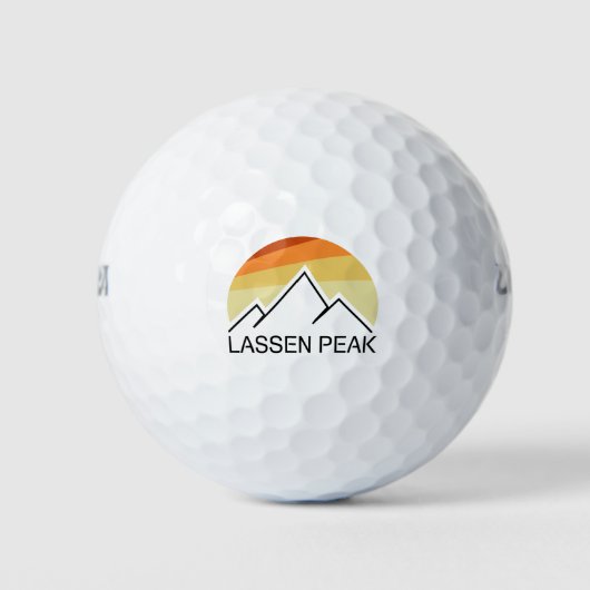 Lassen Peak Californië Retro Golfballen (Voorkant)