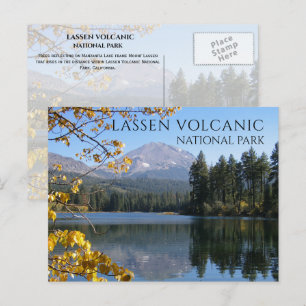 Lassen Peak ,Manzanita Lake Lassen Volcanic NP Briefkaart