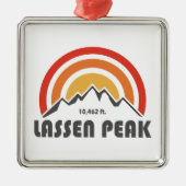 Lassen Peak Metalen Ornament (Voorkant)
