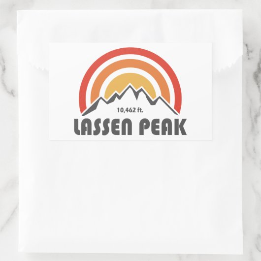 Lassen Peak Rechthoekige Sticker (Tas)