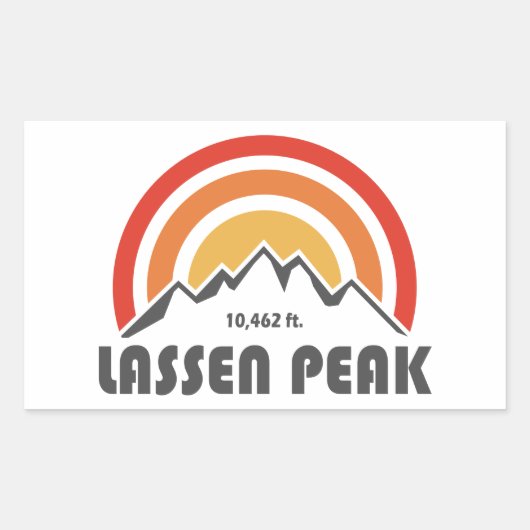 Lassen Peak Rechthoekige Sticker (Voorkant)