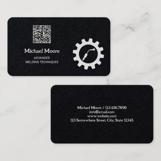 Lassen Premium aangepaste QR-code Visitekaartje (Voorkant / Achterkant)